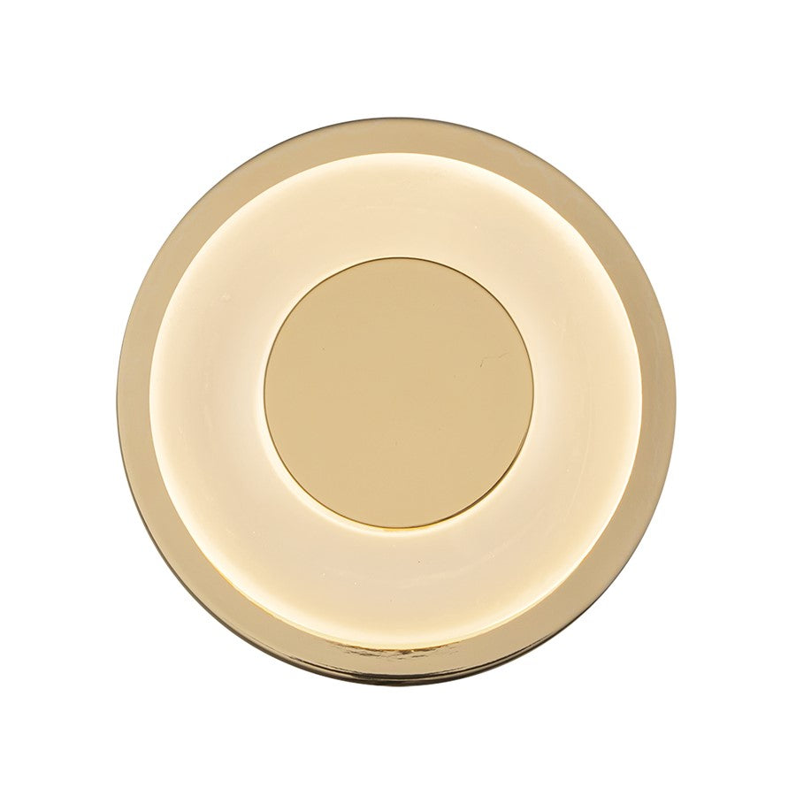 Kuzco Stephord 4" LED Wall Sconce, Metallic Brass/Frosted Glass