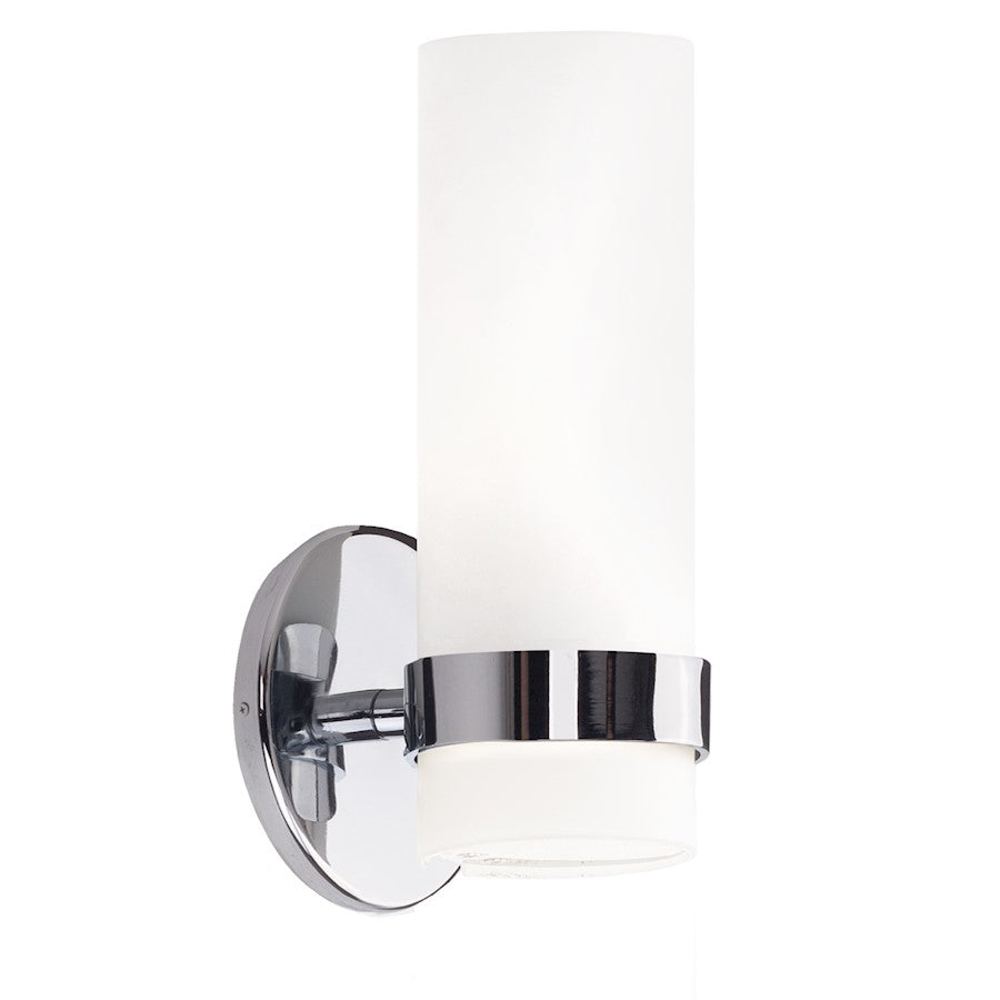 Kuzco Milano 9" LED Wall Sconce, Chrome/Opal - WS9809-CH