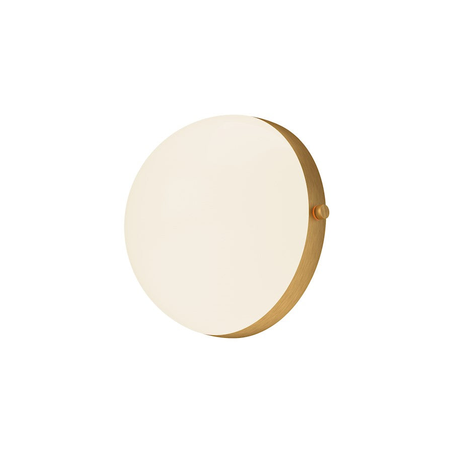 Alora Globo 7" LED Wall/Vanity, Brushed Gold/Frosted Acrylic - WV301001BG