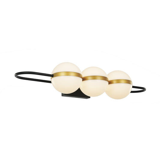Alora Tagliato 32" LED Wall/Vanity Light, Black/Brushed Gold - WV302003MBBG-UNV