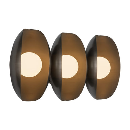 Kuzco Cortez 16" Black Dimmable LED Bathroom Vanity Light, Urban Bronze