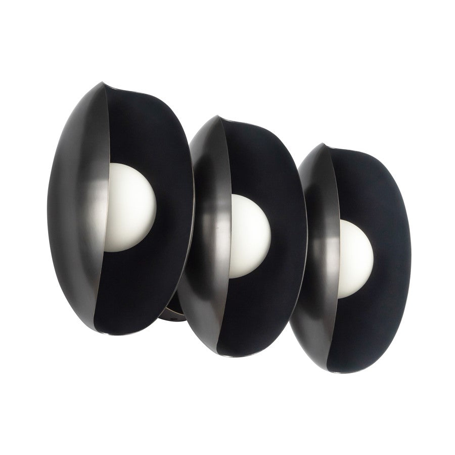 Kuzco Cortez 16" Black Dimmable LED Bathroom Vanity Light, Urban Bronze