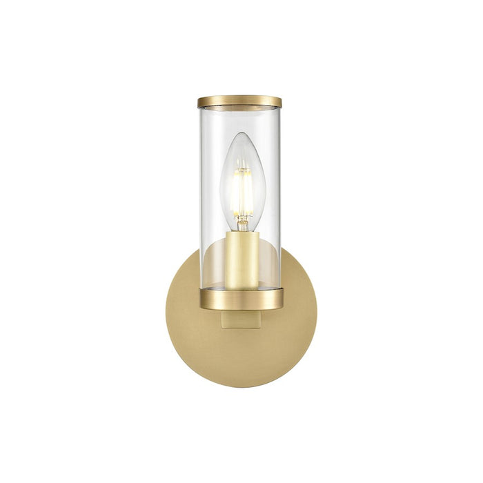 Alora Revolve 1 Light Wall/Vanity, Clear/Natural Brass/Clear - WV309001NBCG