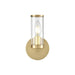 Alora Revolve 1 Light Wall/Vanity, Clear/Natural Brass/Clear - WV309001NBCG