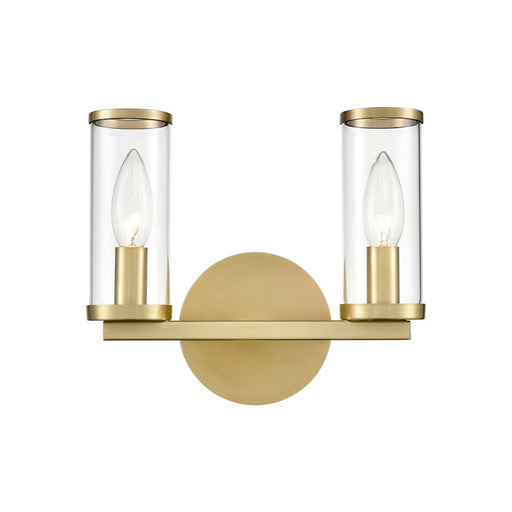 Alora Revolve 2 Light Wall/Vanity, Clear/Natural Brass/Clear - WV309022NBCG