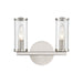 Alora Revolve 2 Light Wall/Vanity, Clear/Polished Nickel/Clear - WV309022PNCG