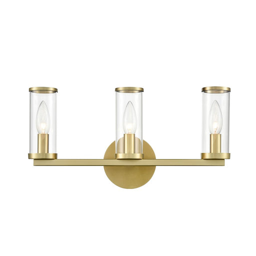 Alora Revolve 3 Light Wall/Vanity, Clear/Natural Brass/Clear - WV309033NBCG