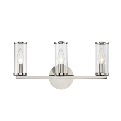 Alora Revolve 3 Light Wall/Vanity, Clear/Polished Nickel/Clear - WV309033PNCG