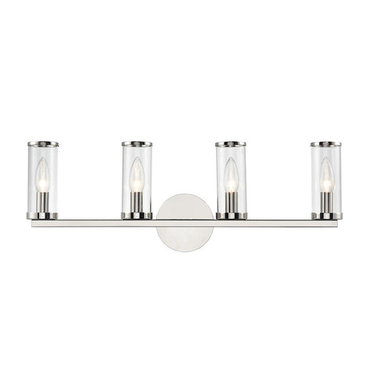 Alora Revolve 4 Light Wall/Vanity, Clear/Polished Nickel/Clear - WV309044PNCG