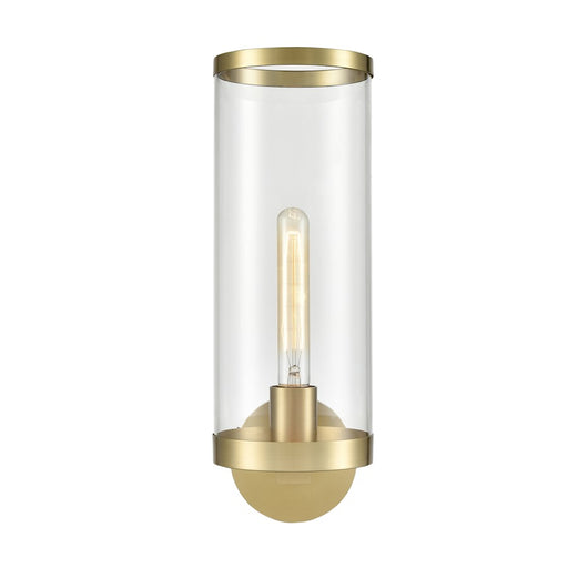Alora Revolve Ii 1 Light Wall/Vanity, Clear/Natural Brass/Clear - WV311601NBCG