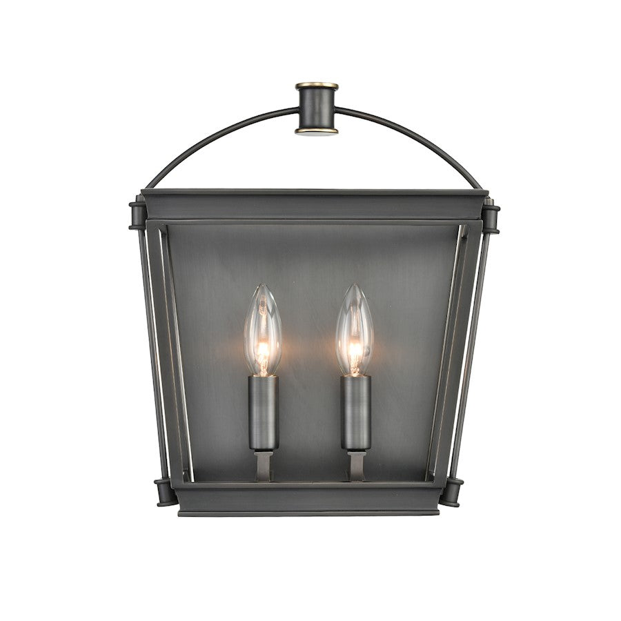 Alora Manor 2 Light Wall/Vanity, Urban Bronze - WV312202UB