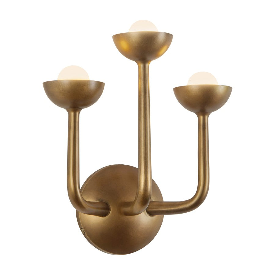 Kuzco Spade 11" Brass Dimmable LED Bathroom Vanity Light, Vintage Brass