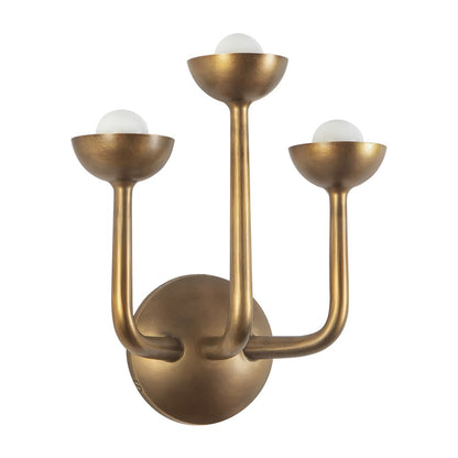 Kuzco Spade 11" Brass Dimmable LED Bathroom Vanity Light, Vintage Brass