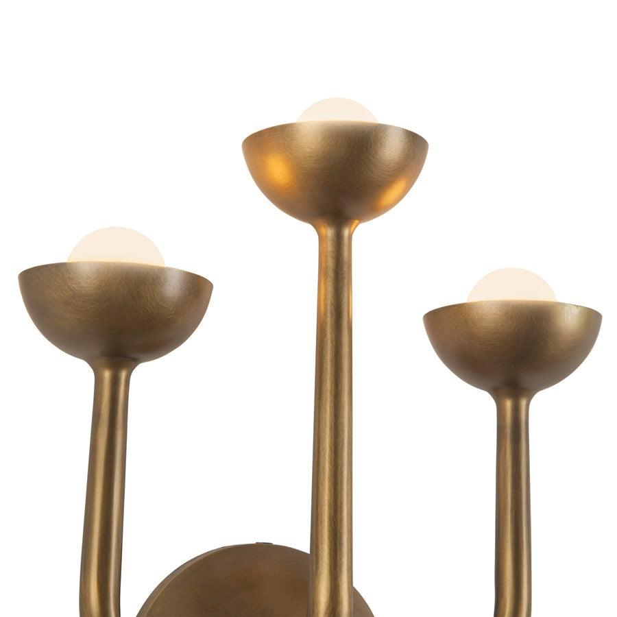 Kuzco Spade 11" Brass Dimmable LED Bathroom Vanity Light, Vintage Brass