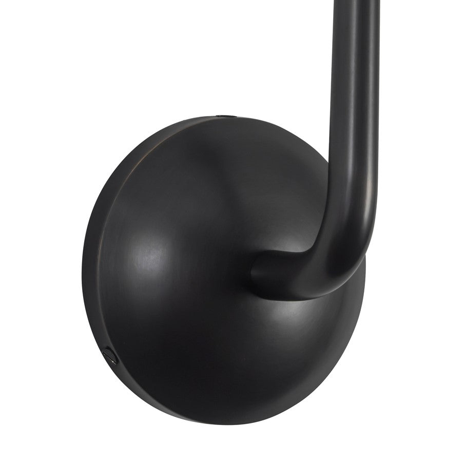 Kuzco Spade 5" Black Dimmable LED Bathroom Vanity Light, Urban Bronze