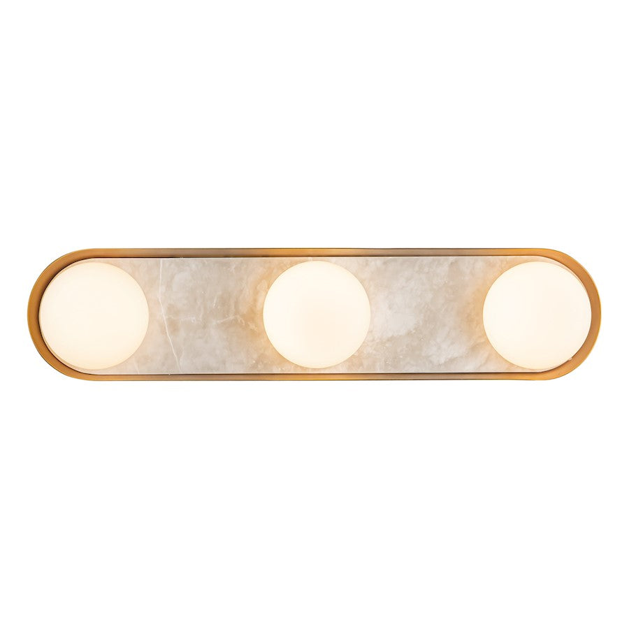 Alora Alonso 23" LED Wall/Vanity, Vintage Brass/Opal - WV320323VB