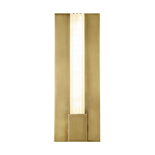 Alora Kismet 14" LED Wall/Vanity, Vintage Brass/Alabaster - WV322114VBAR