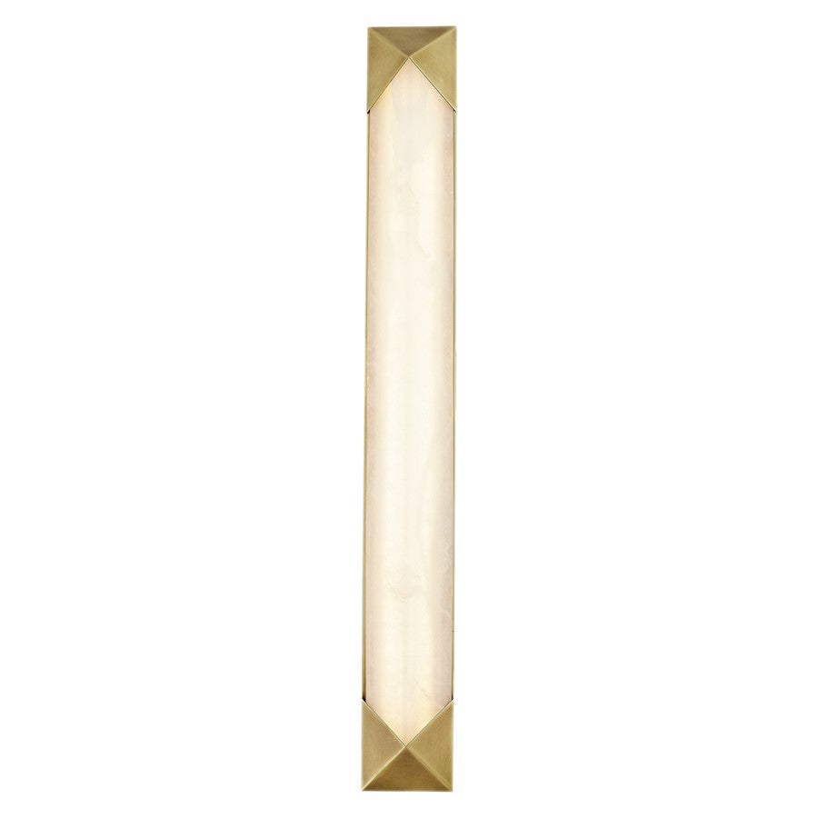 Alora Caesar 25" LED Wall/Vanity, Vintage Brass/Alabaster - WV323225VBAR