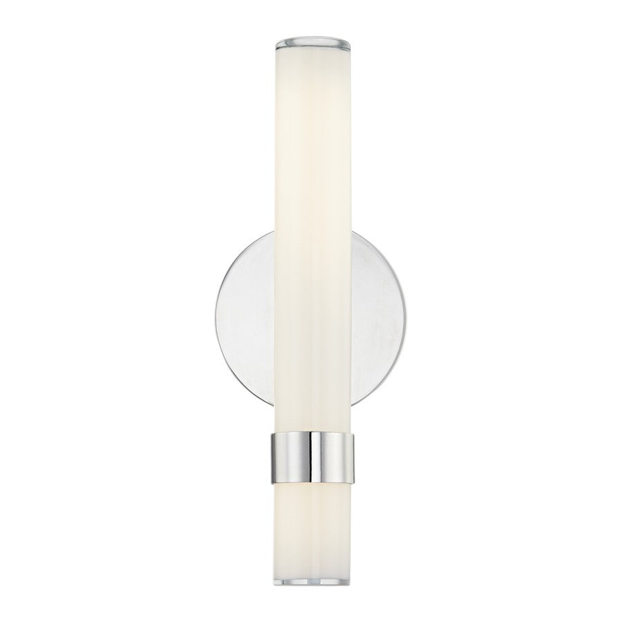 Alora Madison 14" LED Wall/Vanity Light, Nickel/Glossy Opal