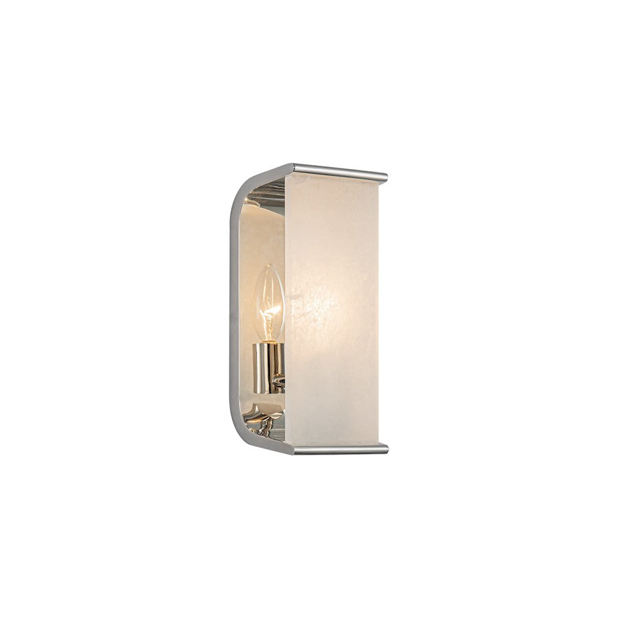 Alora Abbott 1 Light 10" Wall/Vanity, Polished Nickel/Alabaster - WV327010PNAR