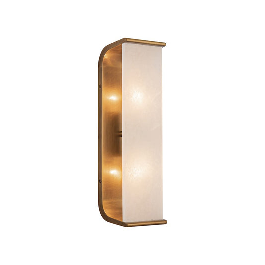 Alora Abbott 2 Light 15" Wall/Vanity, Vintage Brass/Alabaster - WV327015VBAR