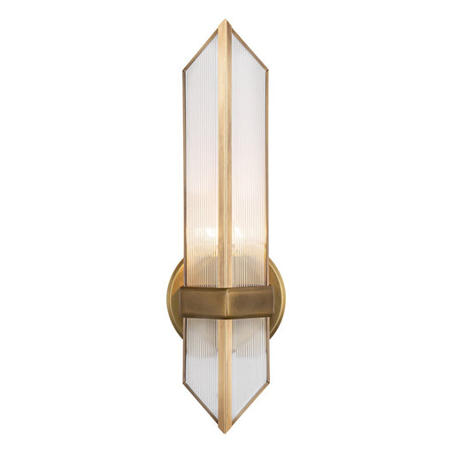 Alora Cairo 1 Light 4" Wall/Vanity, Ribbed/Brass/Clear Ribbed - WV332904VBCR