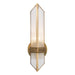 Alora Cairo 1 Light 4" Wall/Vanity, Ribbed/Brass/Clear Ribbed - WV332904VBCR