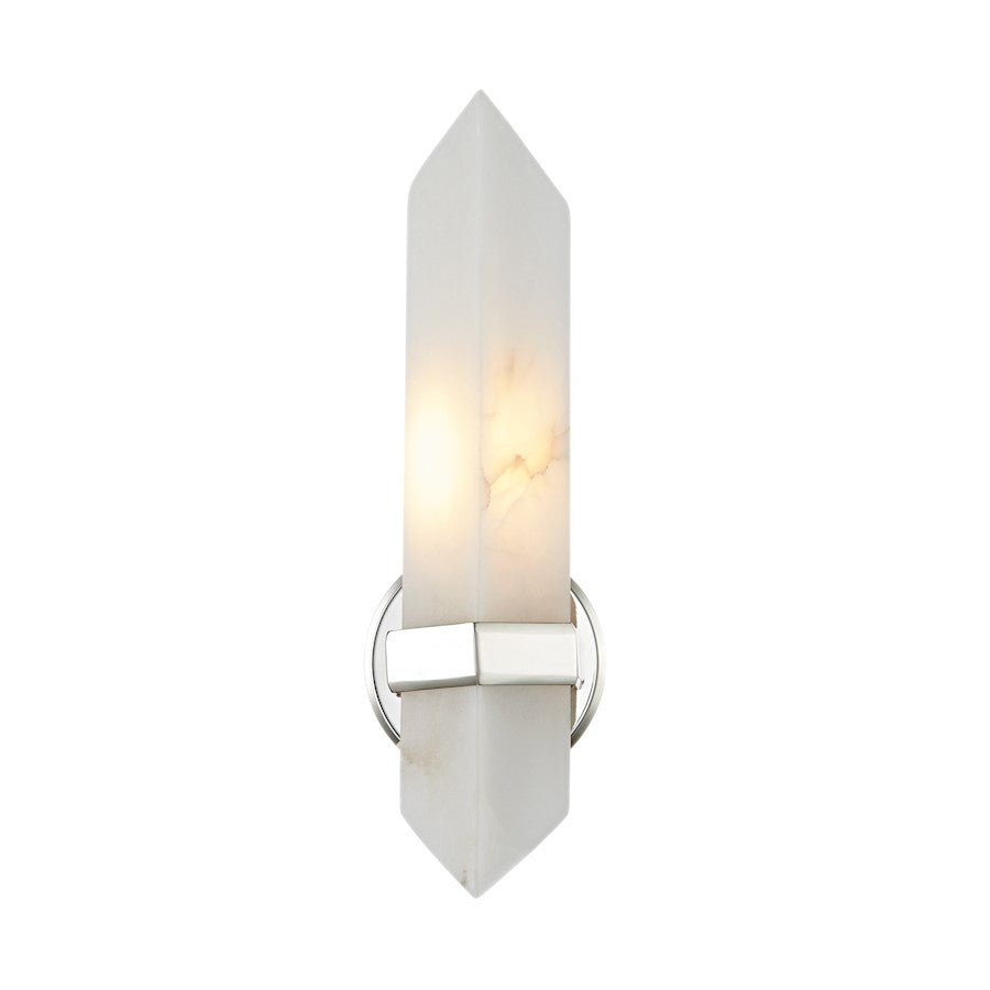 Alora Valencia 1 Light 5" Wall/Vanity, Polished Nickel/Alabaster - WV334105PNAR