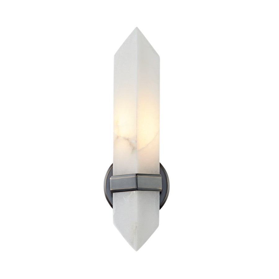 Alora Valencia 1 Light 5" Wall/Vanity, Urban Bronze/Alabaster - WV334105UBAR