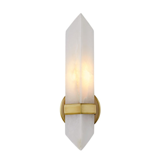 Alora Valencia 1 Light 5" Wall/Vanity, Vintage Brass/Alabaster - WV334105VBAR