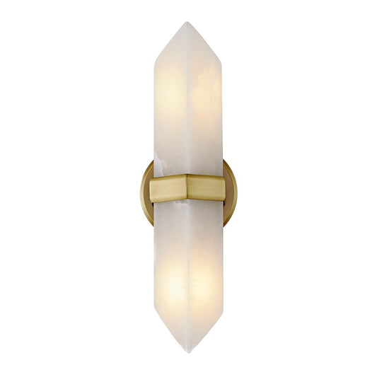 Alora Valencia 2 Light 15" Wall/Vanity, Vintage Brass/Alabaster - WV334215VBAR