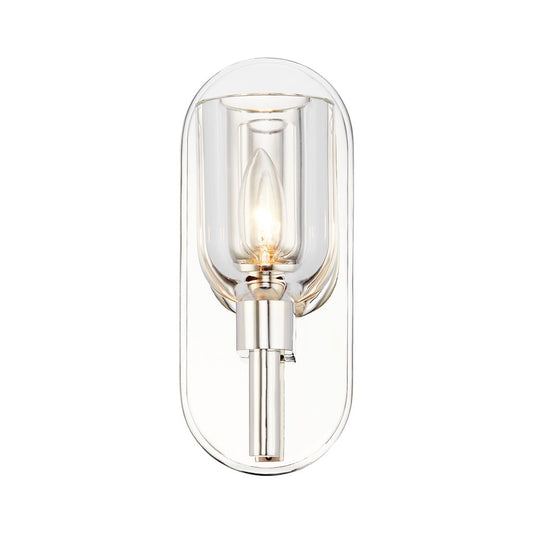 Alora Lucian 1 Light 9" Wall/Vanity, Clear Crystal/Nickel - WV338101PNCC