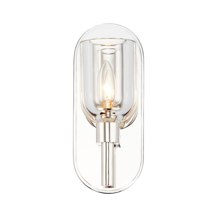 Alora Lucian 1 Light 9" Wall/Vanity, Clear Crystal/Nickel - WV338101PNCC