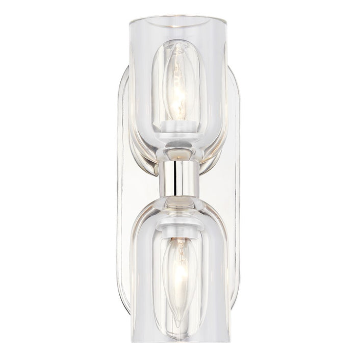 Alora Lucian 2 Light 11" Wall/Vanity, Clear Crystal/Nickel - WV338902PNCC