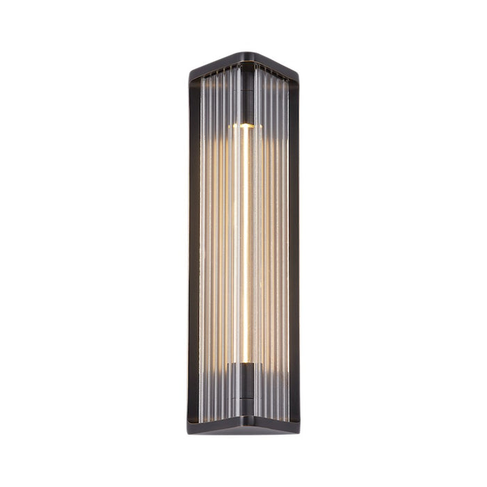 Alora Sabre 12" LED Wall/Vanity, Ribbed/Urban Bronze/Clear - WV339112UBCR