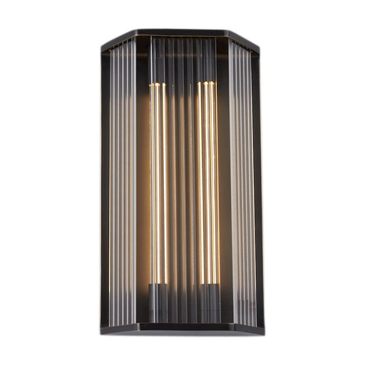 Alora Sabre 16" LED Wall/Vanity, Ribbed/Urban Bronze/Clear - WV339216UBCR