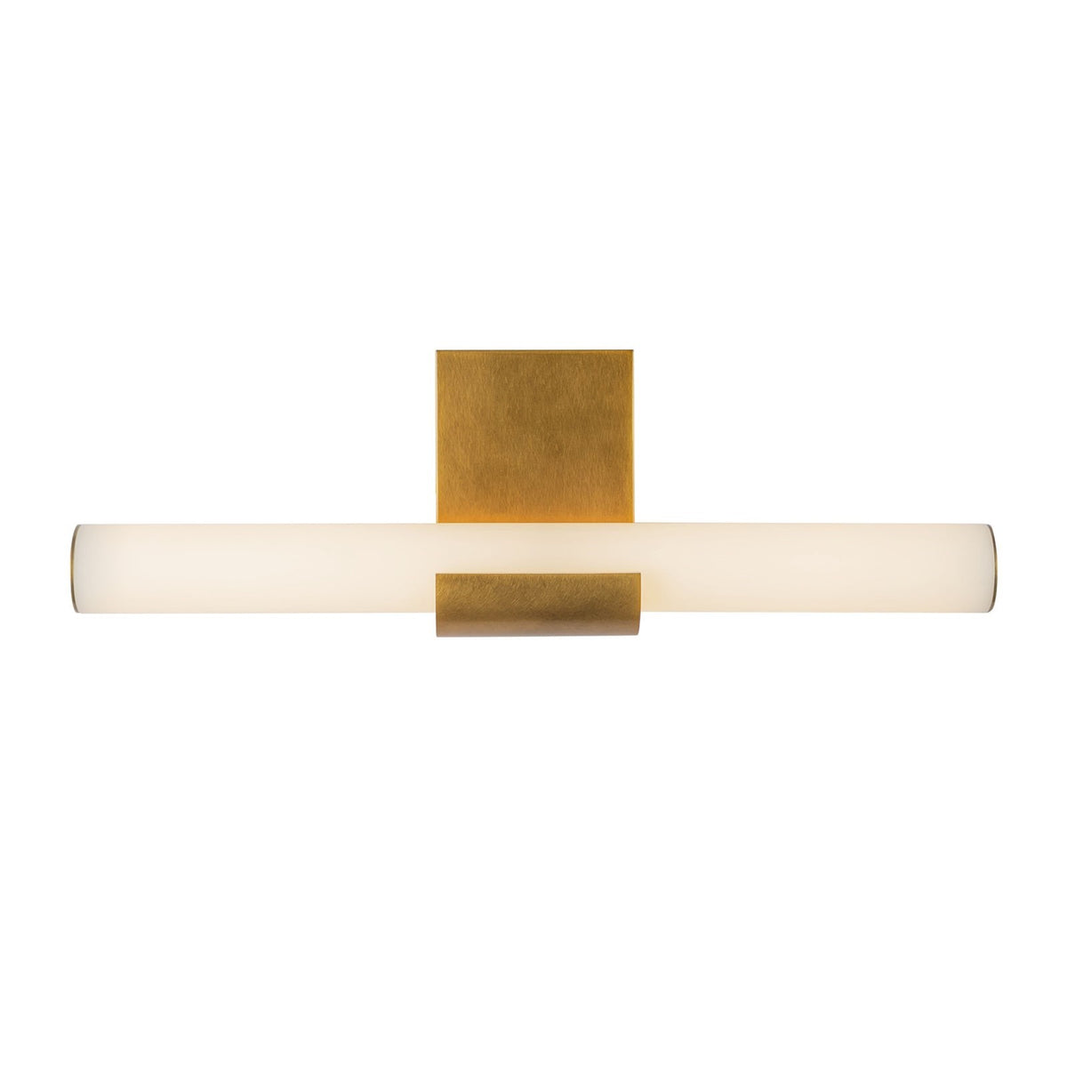 Kuzco Apollo 20in 1-Light Vanity Light | Vintage Brass Steel and Opal Glass | Bathroom & Bedroom Vanity | 20.25 x 6.5 x 3 in | Model WV353020VB