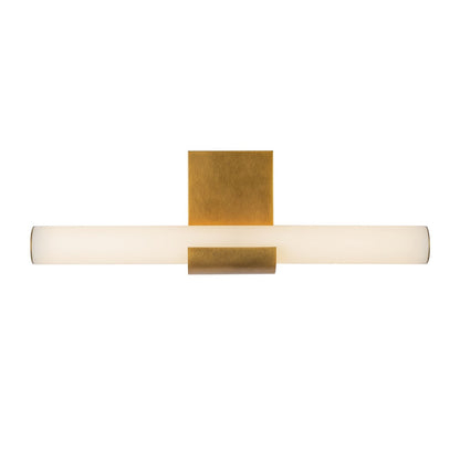 Kuzco Apollo 20in 1-Light Vanity Light | Vintage Brass Steel and Opal Glass | Bathroom & Bedroom Vanity | 20.25 x 6.5 x 3 in | Model WV353020VB