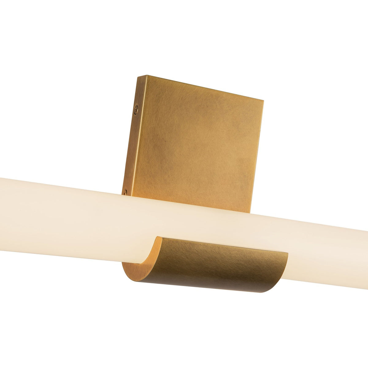 Kuzco Apollo 20in 1-Light Vanity Light | Vintage Brass Steel and Opal Glass | Bathroom & Bedroom Vanity | 20.25 x 6.5 x 3 in | Model WV353020VB