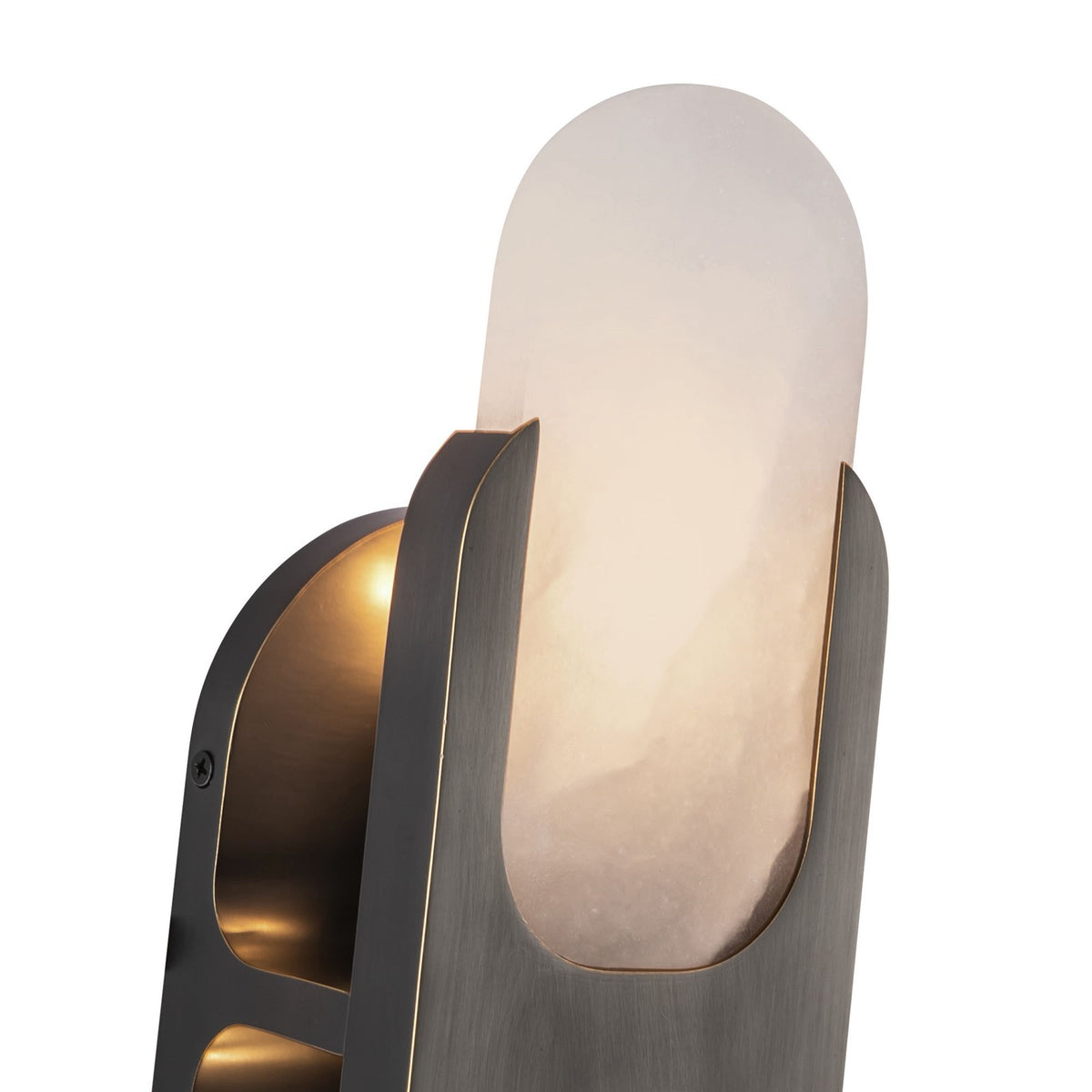 Kuzco Odin 14in 2-Light Vanity Light | Classic Urban Bronze Steel and Alabaster Glass | Bathroom Vanity & Powder Room | Model WV357214UBAR