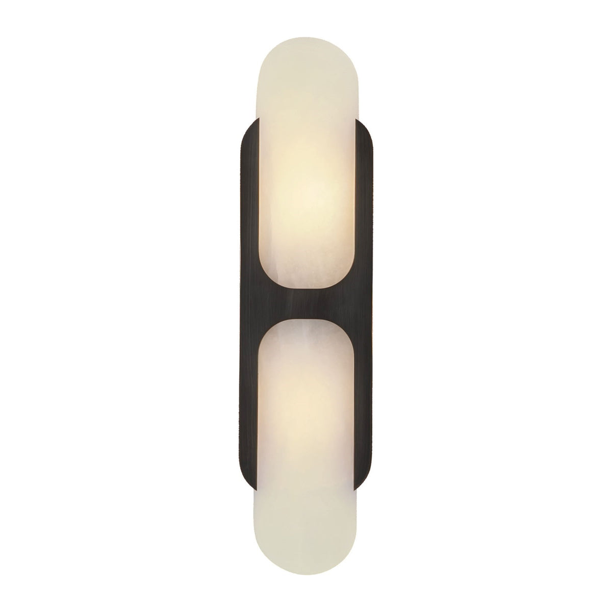 Kuzco Odin 2 17in 2-Light Vanity Light | Urban Bronze and Natural Alabaster | Bathroom & Powder Room | 17 x 4.375 x 3.25 in | Model WV357217UBAR