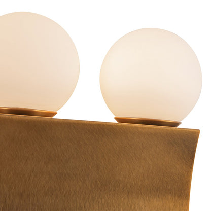 Kuzco Sinclair 12" Brass Dimmable LED Vanity Light, Vintage Brass