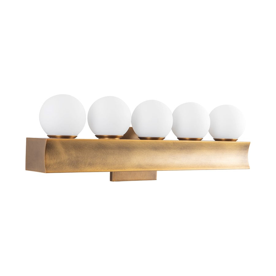 Kuzco Sinclair 21" Brass Dimmable LED Vanity Light, Vintage Brass
