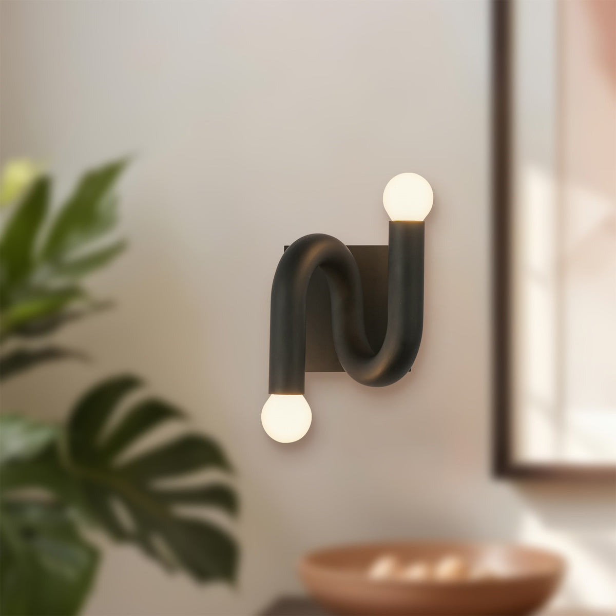 Kuzco Sadie 6in 2-Light Bathroom Vanity Light | Modern Matte Black Aluminum and Steel | Bathroom Vanity & Powder Room | Model WV420206MB