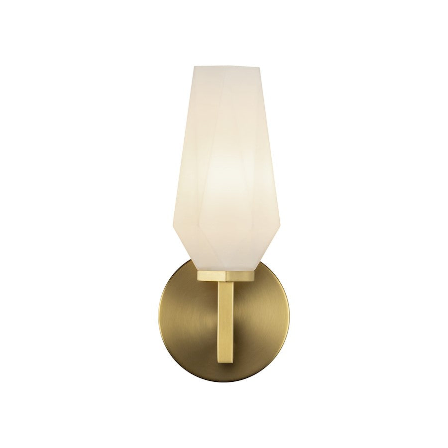 Alora Mood Krysta 1 Light 10" Wall Vanity, Brushed Gold/Opal/Opal - WV424110BGOP