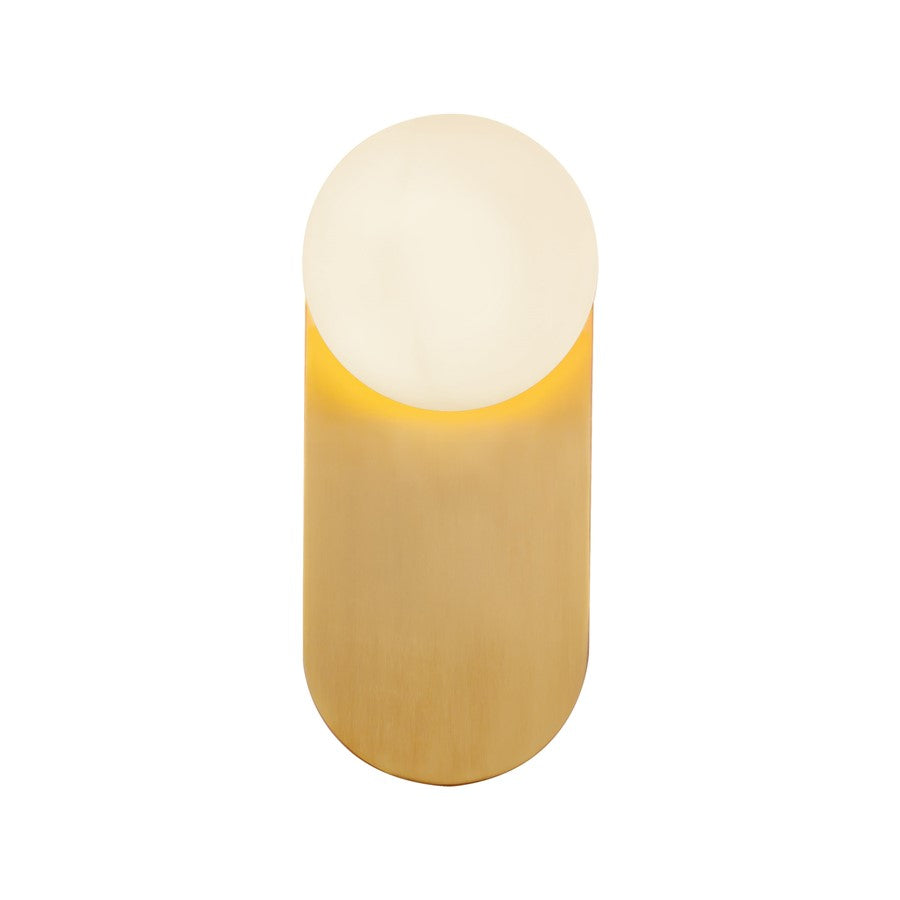 Kuzco Ariel 12" LED Wall/Vanity Light, Gold/Opal Glass/Opal Glass