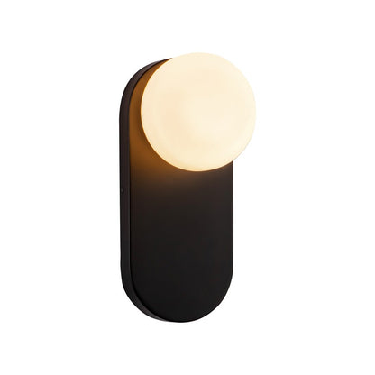 Kuzco Ariel 12" LED Wall/Vanity Light, Black/Opal Glass - WV425112MBOP