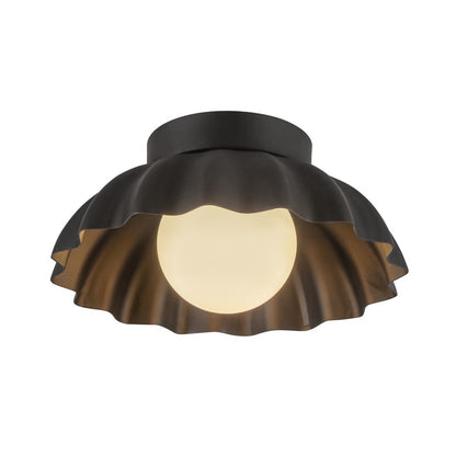 Kuzco Soleil 10" LED Wall/Vanity, Black/Opal/Steel