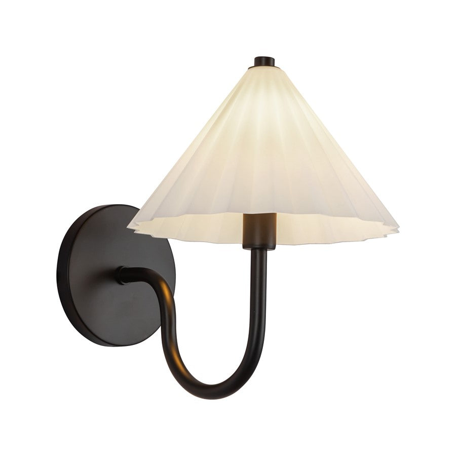 Kuzco Serena 8" Socket Wall/Vanity Light, Black/Opal Glass - WV451808MBOP