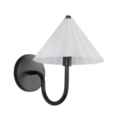 Kuzco Serena 8" Socket Wall/Vanity Light, Black/Opal Glass